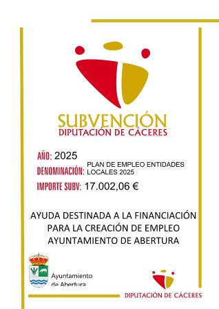 Imagen SUBVENCIONES - PLAN DE EMPLEO ENTIDADES LOCALES 2025